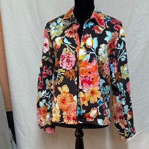Coldwater Creek Vibrant Floral Blazer